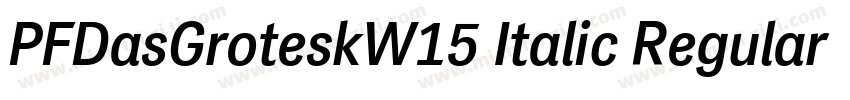 PFDasGroteskW15 Italic Regular字体转换